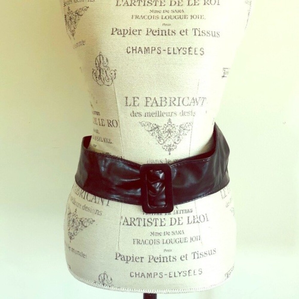 Black leather like belt